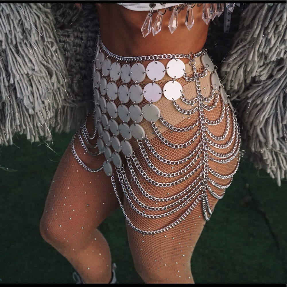 White Chain Skirt
